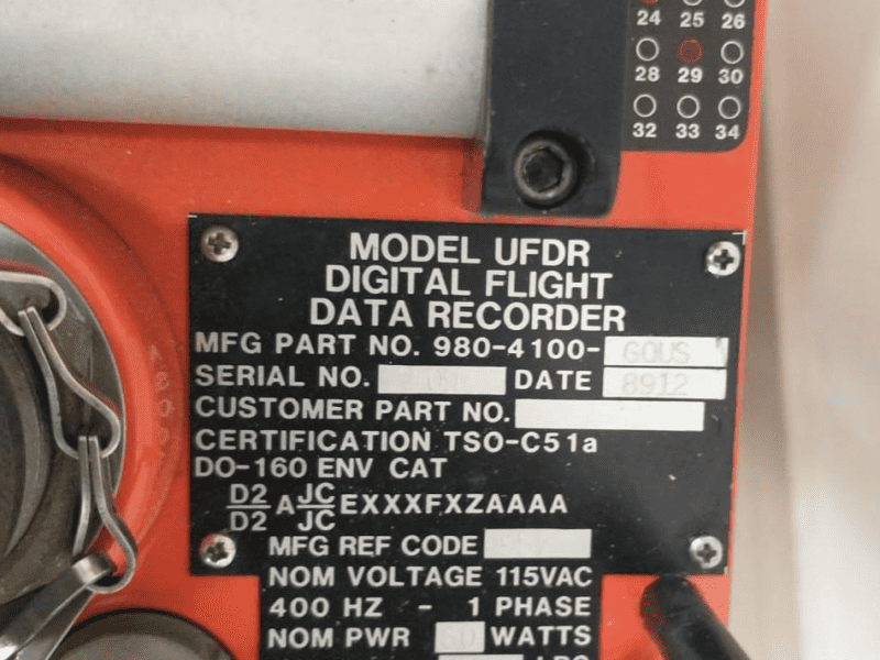 Gravador de Dados de Voo Boeing 707