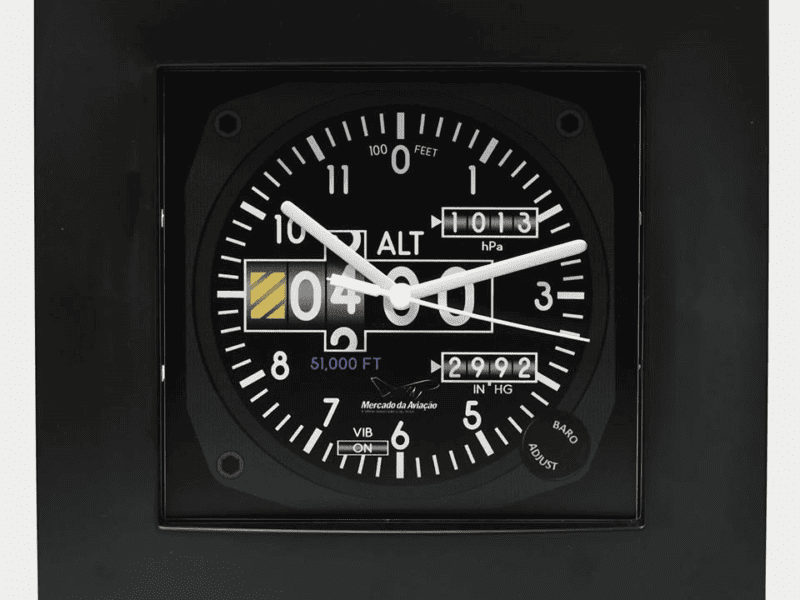 Relógio de Mesa com Mostrador similar Instrumentos de Avião