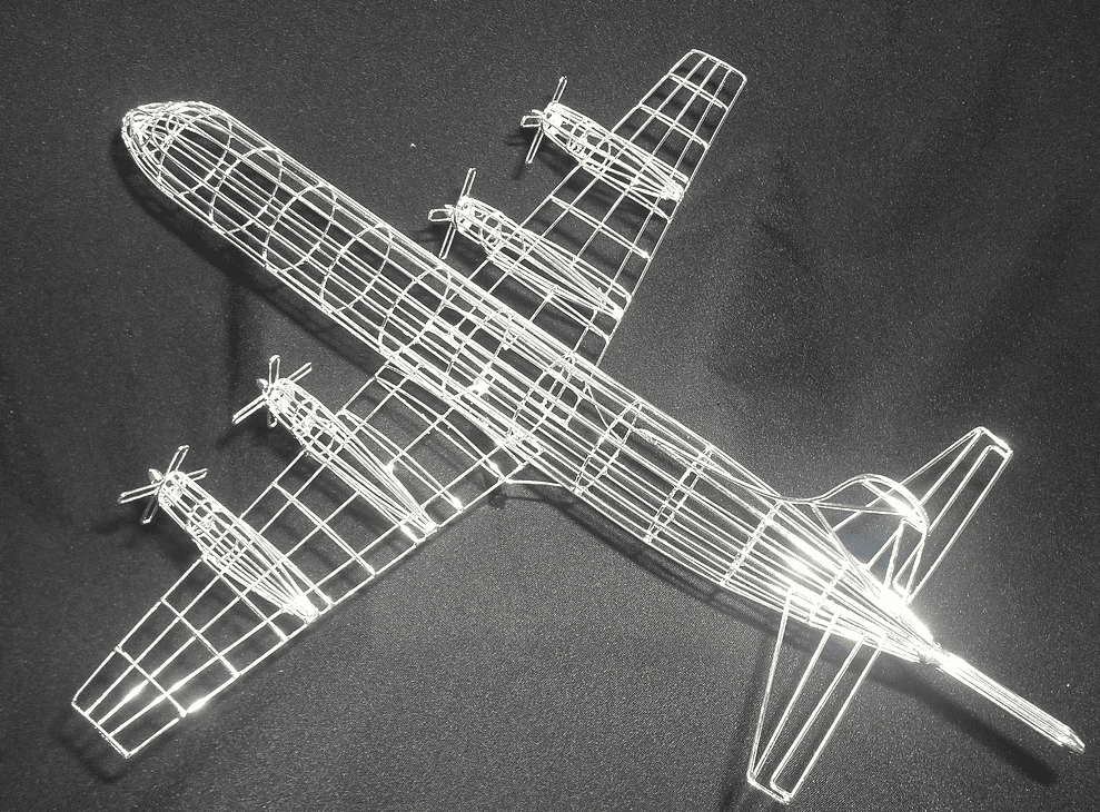 Maquete de Avião, Helicóptero e Balão em Aramado