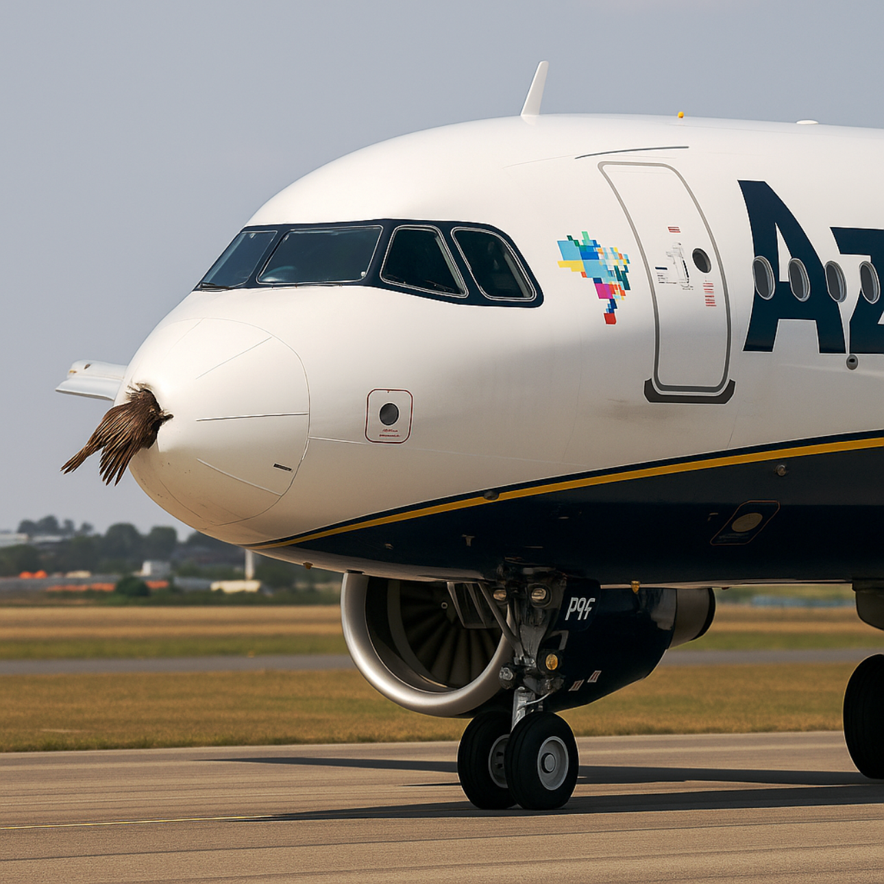 Aviao-da-AZUL-voo-2688-colide-com-passaro-na-decolagem-e-retorna-para-POA