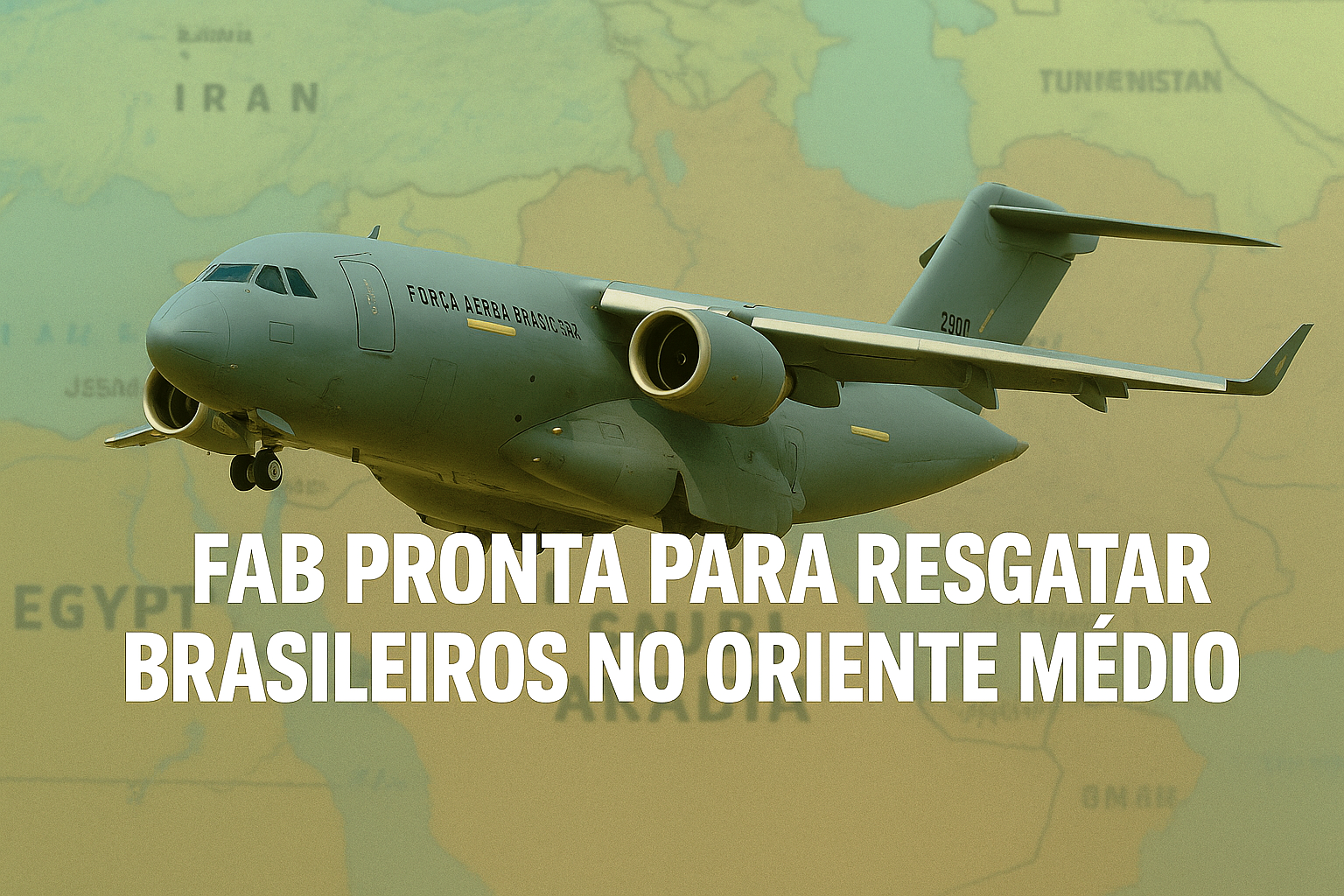 FAB KC 30 pronta para resgatar brasileiros no Oriente Médio