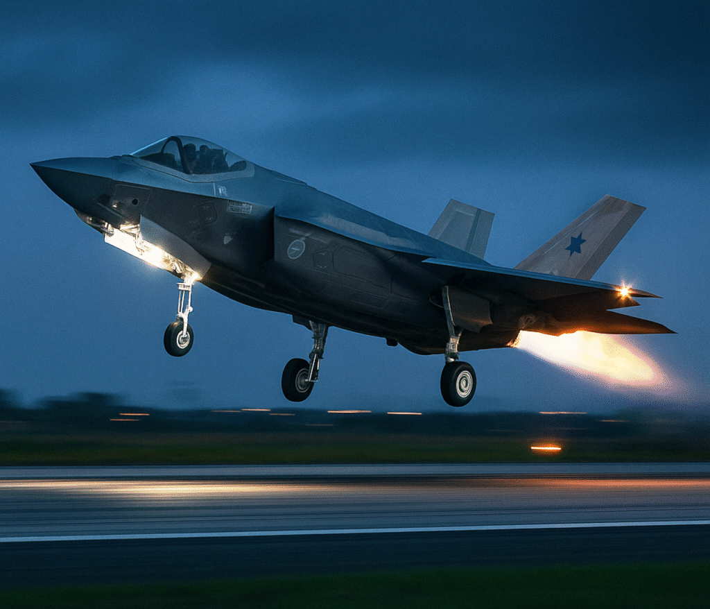 F‑35I-Adir-da-IAF-durante-operacao-noturna-Ataque-ao-Ira