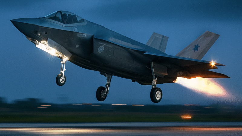 F‑35I-Adir-da-IAF-durante-operacao-noturna-Ataque-ao-Ira