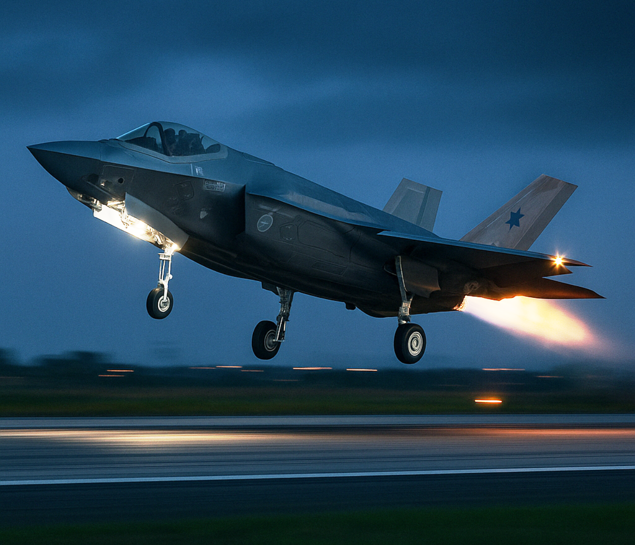 F‑35I-Adir-da-IAF-durante-operacao-noturna-Ataque-ao-Ira