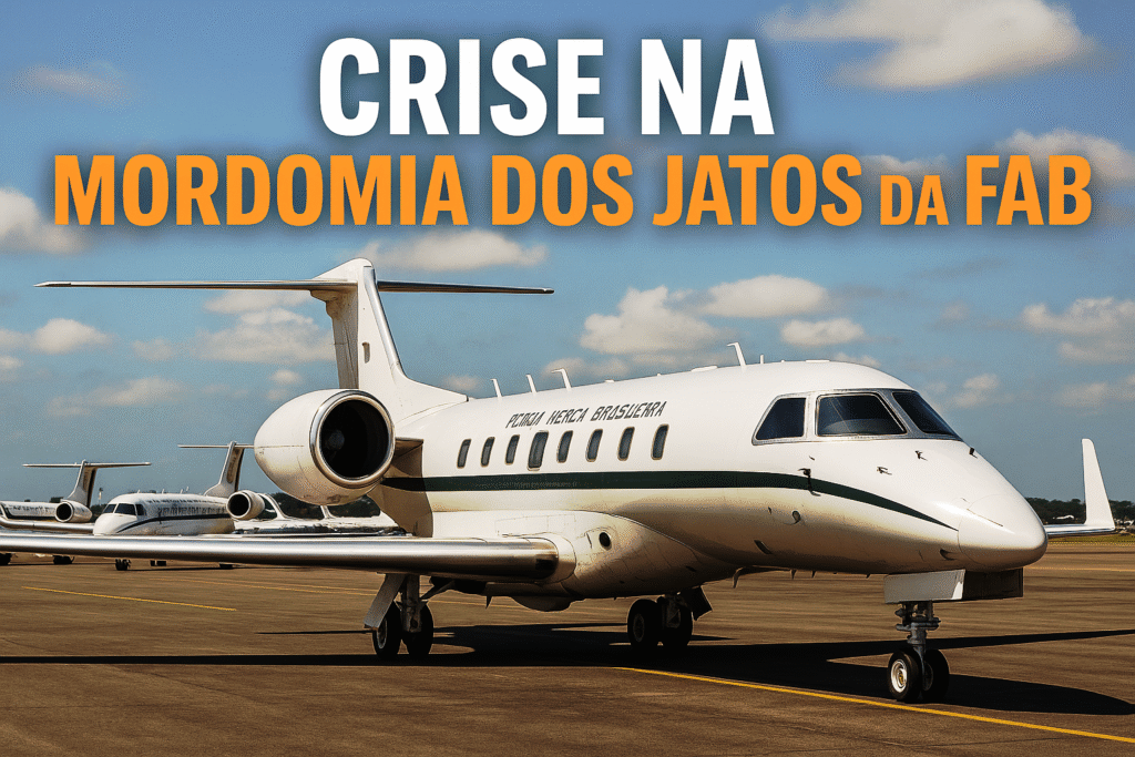 Jato executivo da Força Aérea Brasileira no pátio