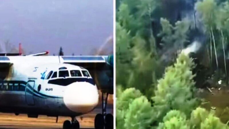 Avião Tupolev 24 da Angará Airline acidentado.