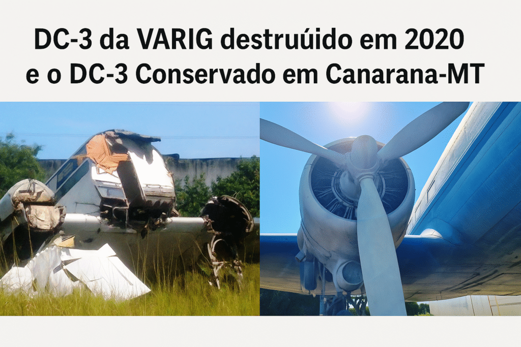 DC-3 da VARIG e DC-3 de Canarana-MT