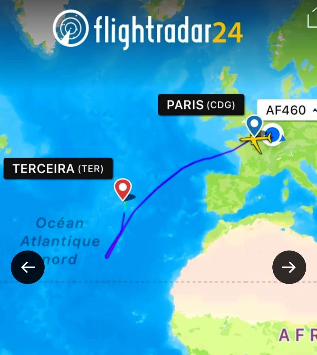 Airbus A-350-900 da Air France Declara Mayday e pousa em Base Militar no Oceano Atlantico