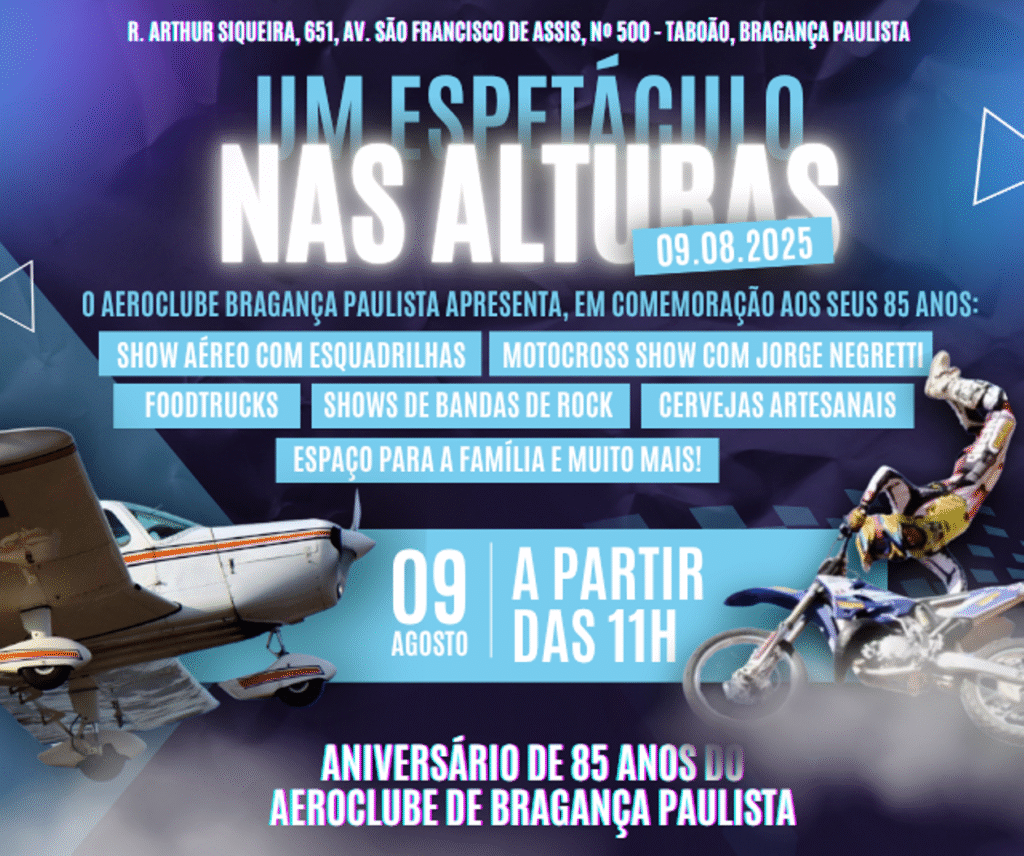 Aniversário de 85 anos do Aeroclube de Bragança Paulista-Imagem Divulgação