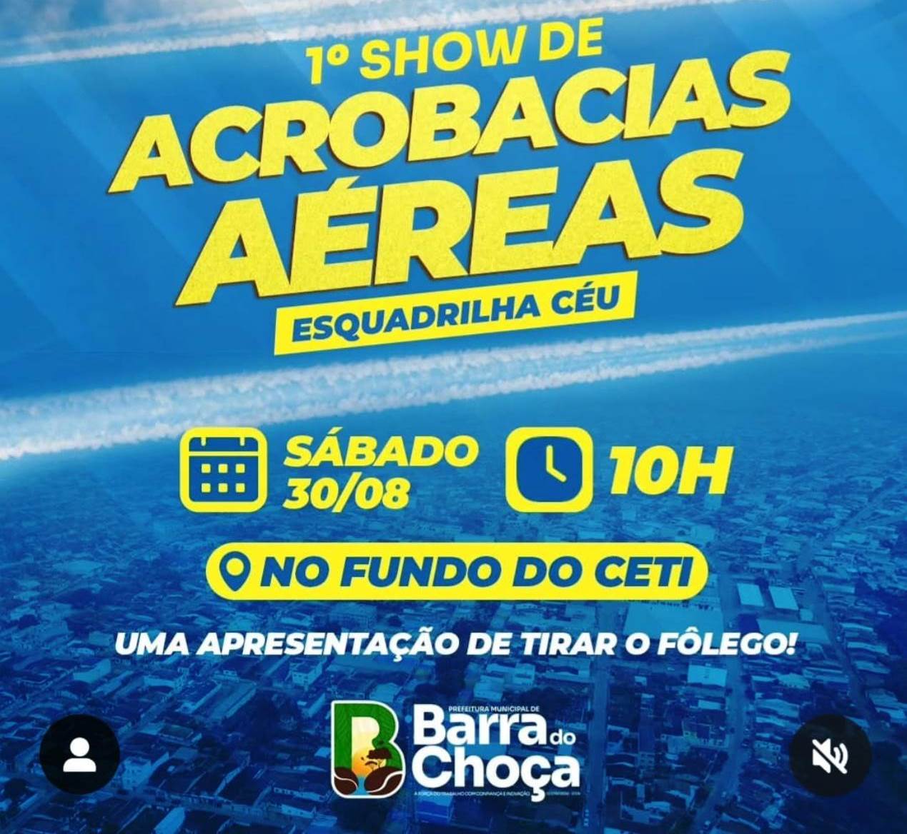 Apresentação da Esquadrilha CEU na cidade de Barra do Choça-BA