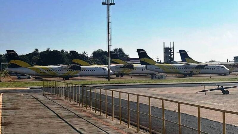 Aviões da Voepass parados no Aeroporto de Ribeirão Preto_Imagens Divulgação