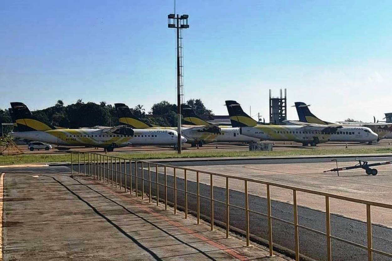 Aviões da Voepass parados no Aeroporto de Ribeirão Preto_Imagens Divulgação