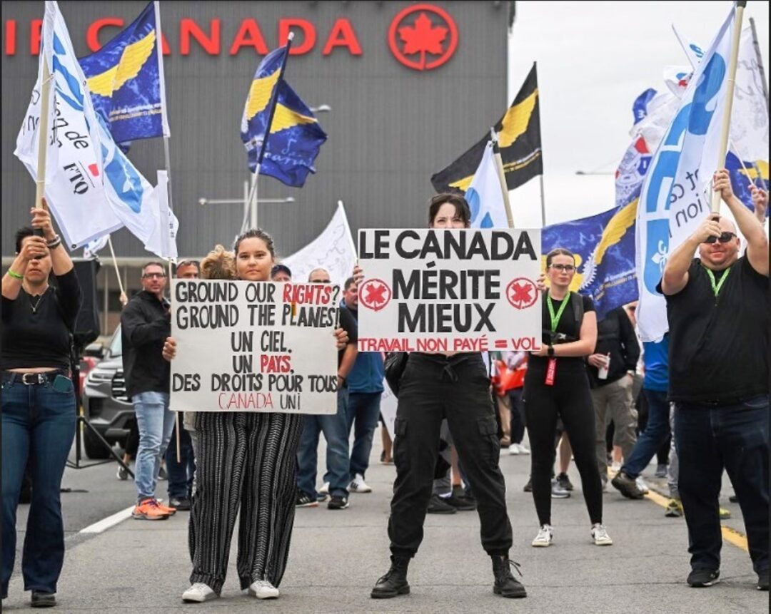 Greve dos Comissários da Air Canadá_Foto Digulcação
