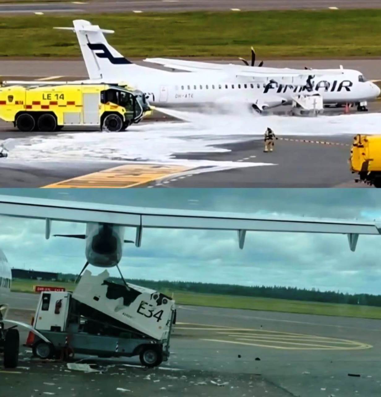 Incidente Aéreo com Avião ATR 72-500 da FINNAIR_Foto Divulgação