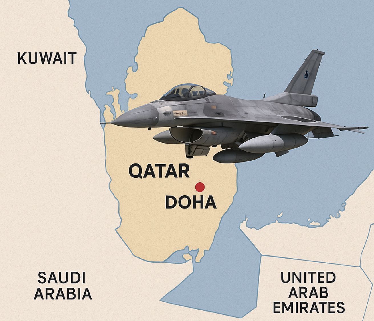Ataque Israelense sobre doha no catar utilizando mais de 10 aviões_Imagem ilustrativa