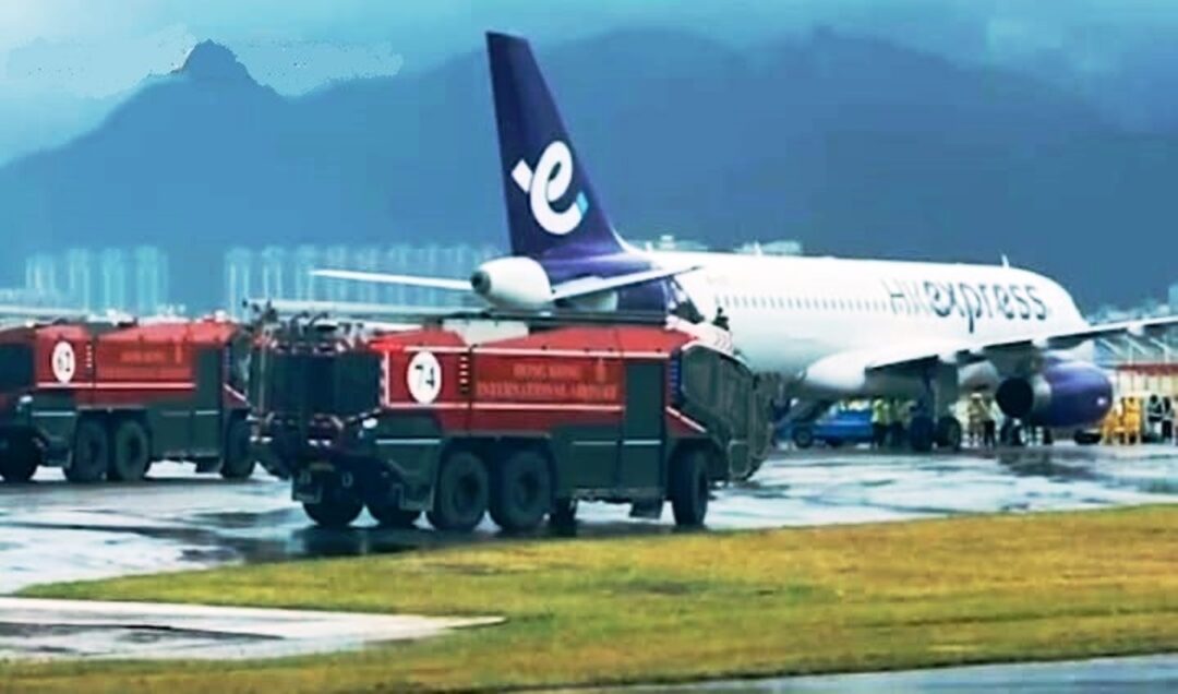 Avião Airbus A-320 da HK Express sofre incidente ou pousar em Hong Kong