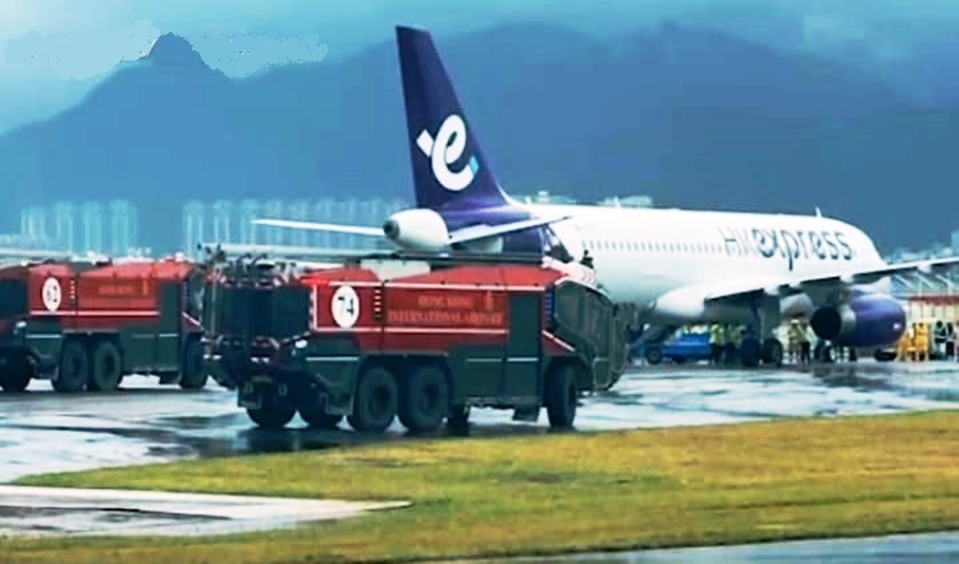 Avião Airbus A-320 da HK Express sofre incidente ou pousar em Hong Kong