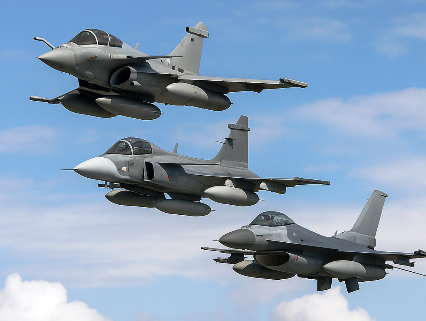 Peru escolhe até outubro seu novo caça. Na dispouta Rafale F-4, Gripen F-39 e Falcon F-16_Imagem ilustrativa