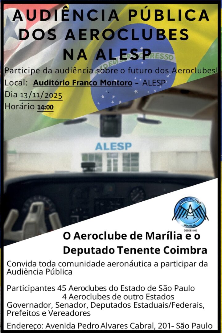 Audiência pública dos aeroclubes na ALESP_Imagem Aeroclube de Marília