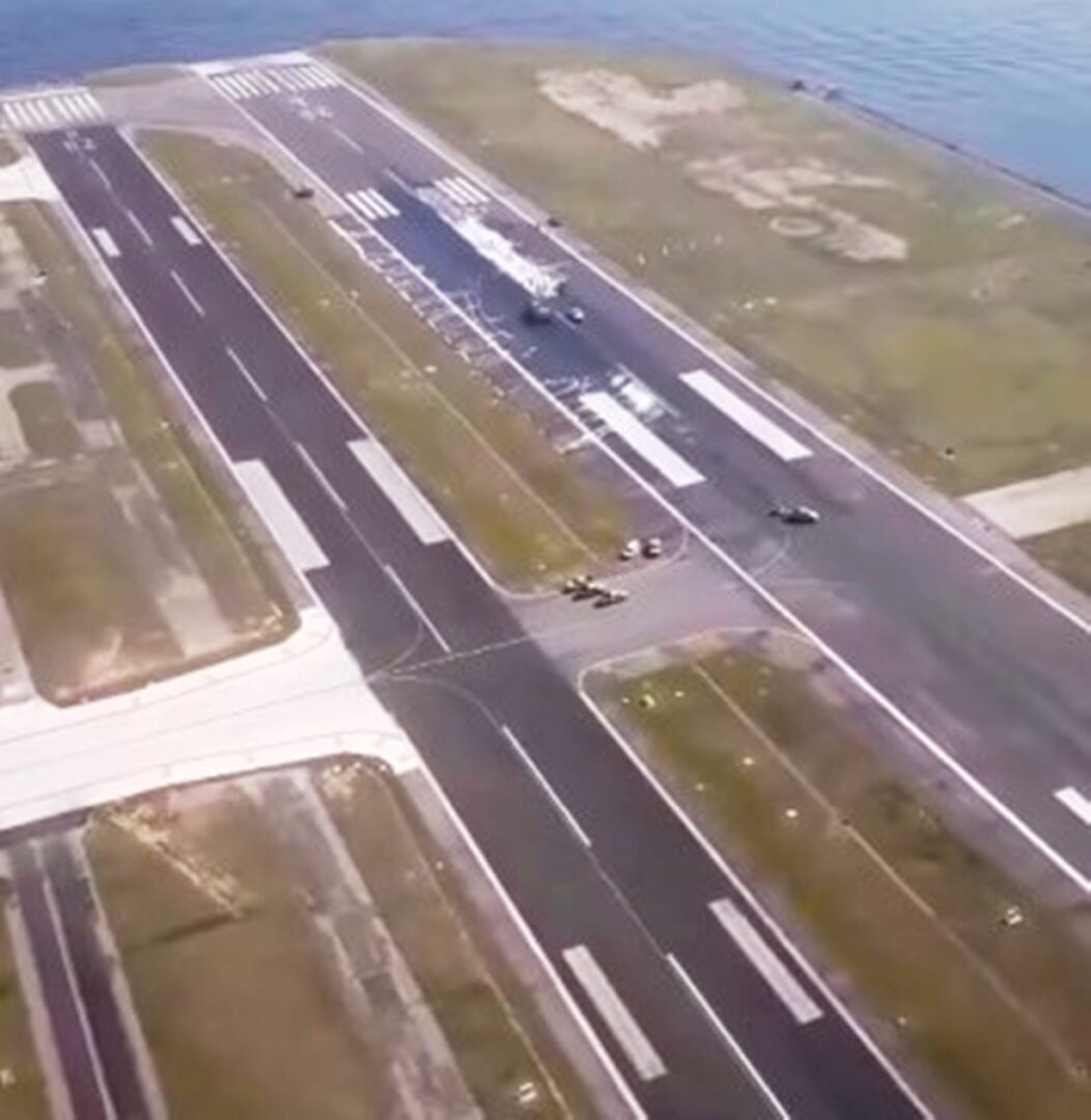 Derramamento de oléo na pista do Aeroporto Santos Dumont_Imagem internet