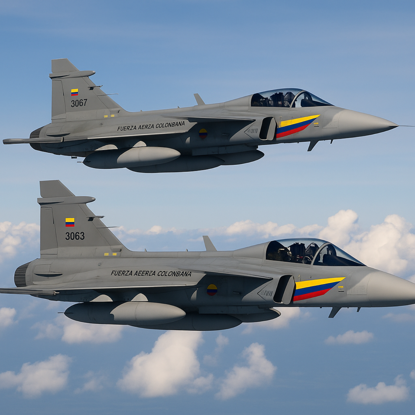Embraer pode apoiar contrato Saab Gripen com a Colômbia_Imagem Ilustrativa