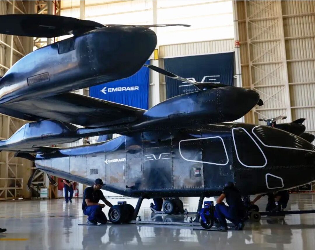 Encomendas do carro voador da Embraer Eve já somam 2,8 mil unidades