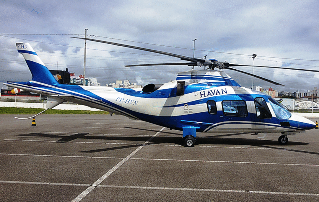 Helicóptero Agusta 109E Power da HAVAN_Imagem Marcelo Logo Aviação em Floripa