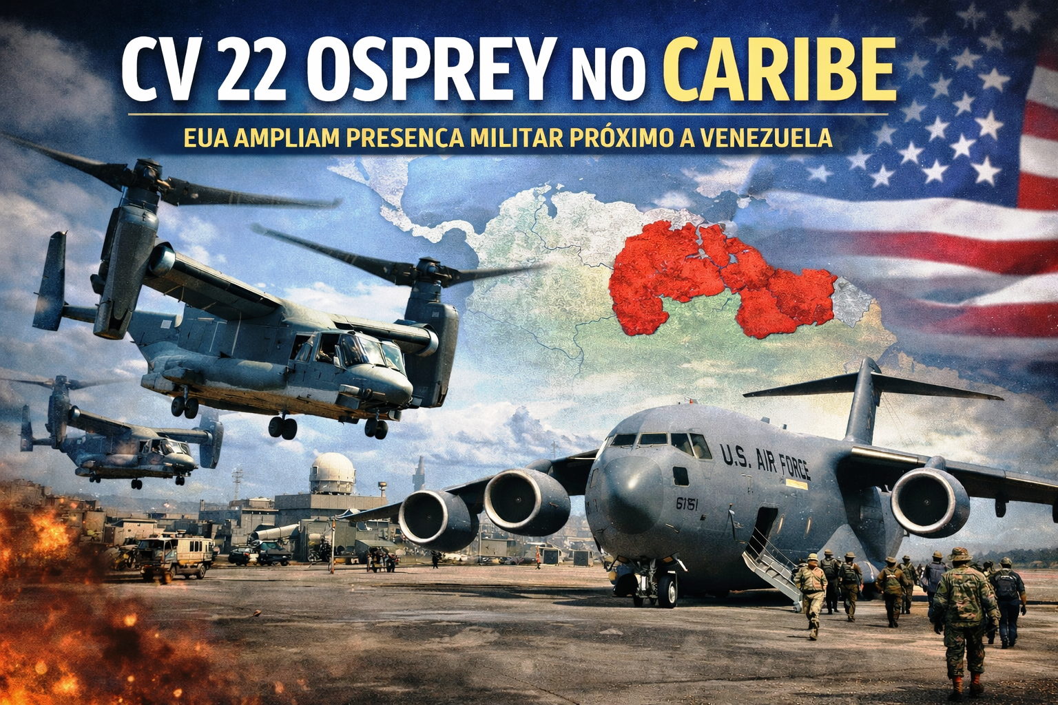 CV 22 Osprey no Caribe_Imagem Ilustrativa