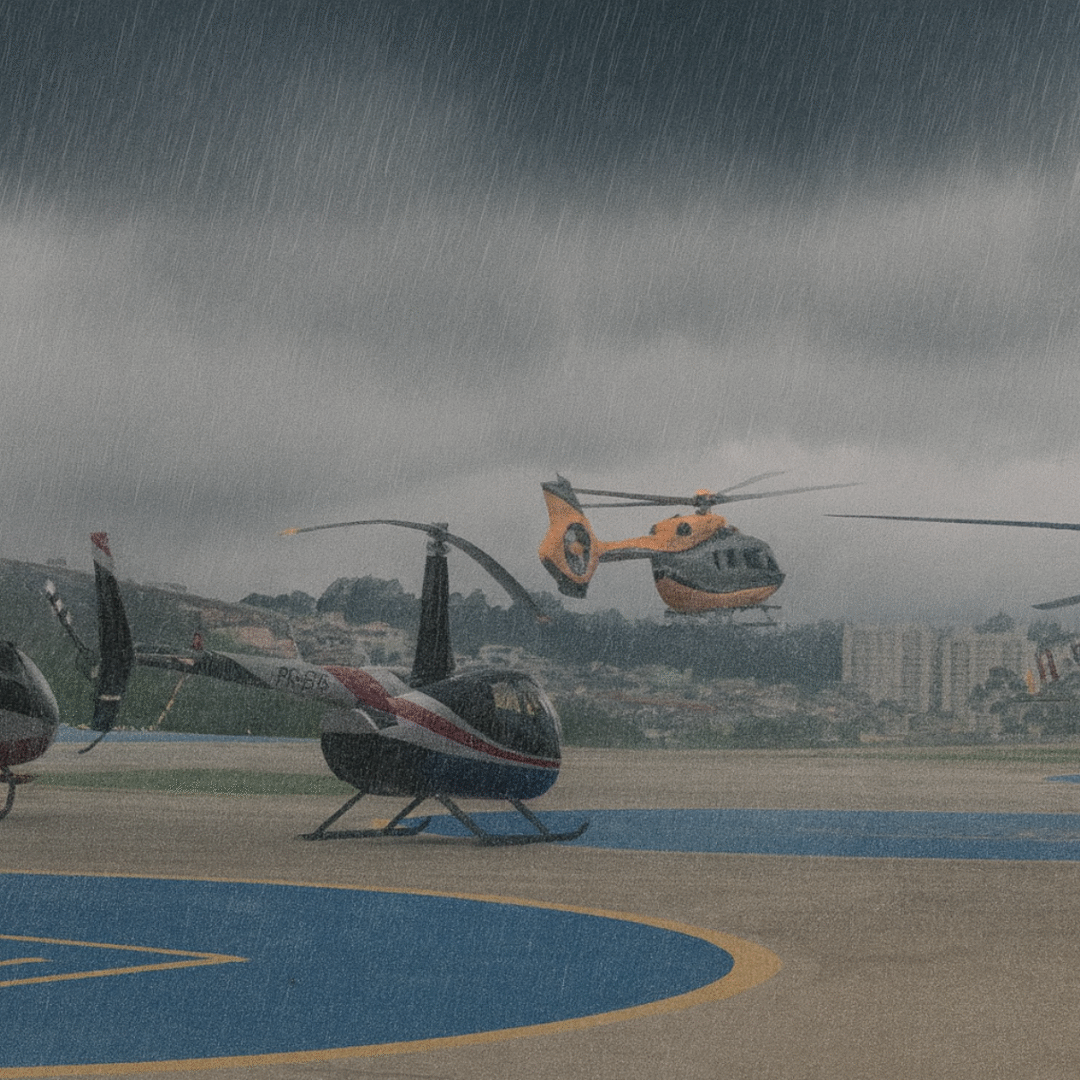 Chuva e ventos fortes em SP paralisam operações com helicópteros_Imagem Ilustrativa
