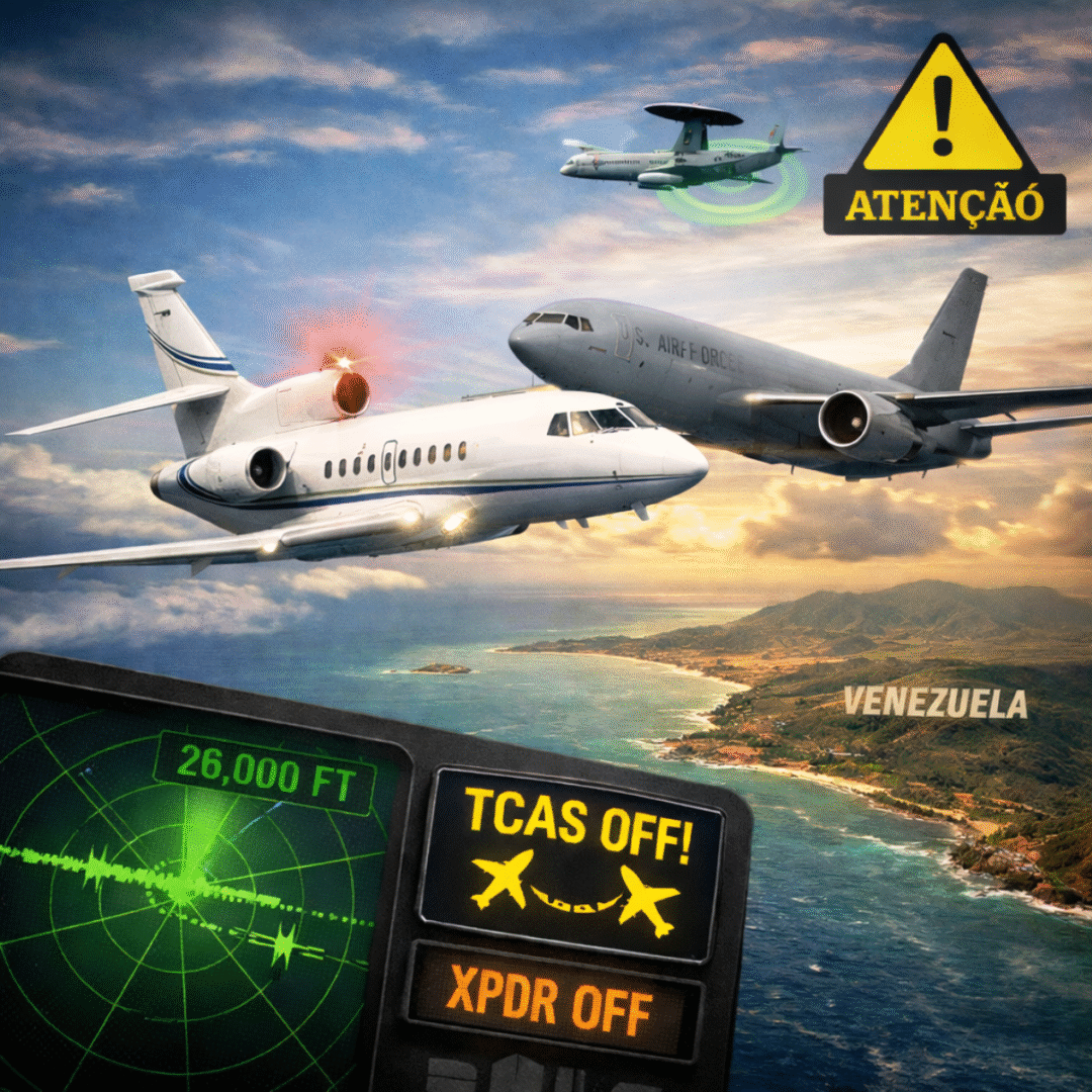 Falcon-900EX-perto-da-Venezuela-passa-proximo-de-aviao-militar_Foto-Ilustrativa