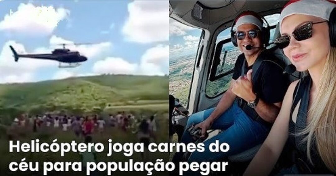 Helicoptero-de-Frigorifico-joga-carne-para-eleitores-do-socialismo-pegarem_Imagem-divulgacao