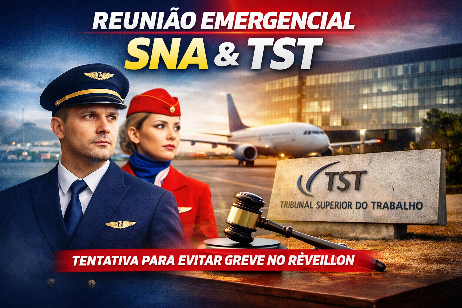 Reunião emergencial no TST reúne SNA e companhias aéreas em meio ao risco de greve_Imagem Ilustrativa