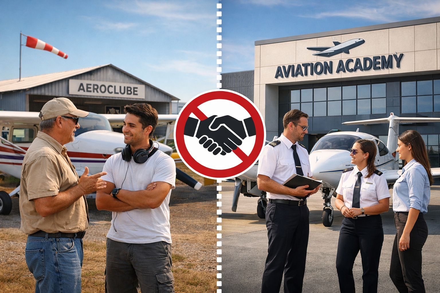 Aeroclubes não concorrem com escolas de aviação_Imagem ilustrativa