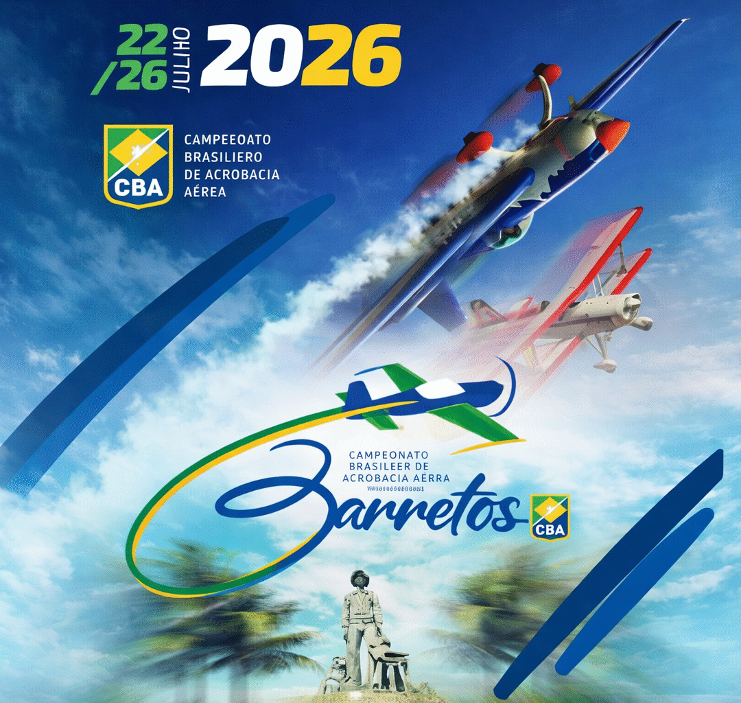 22 a 26 JUL 2026 – Campeonato Brasileiro de Acrobacia Aérea 2026 em Barretos já tem data e local definidos