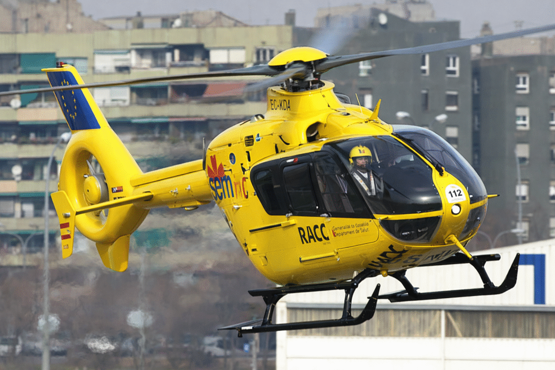 Helicoptero aero medico colide com fios de alta tensão_Imagem Ilustrativa