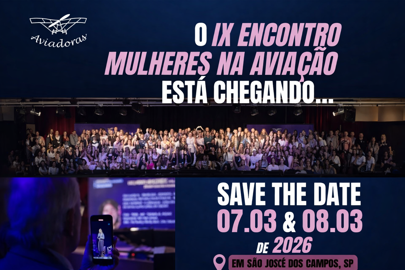 IX Encontro Mulheres na Aviação 2026_Imagem AVIADORAS.
