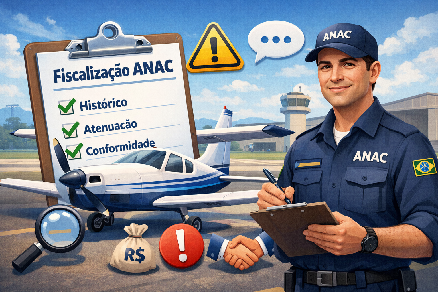Novas regras de fiscalização e sanções da ANAC_Imagem ilustrativa.