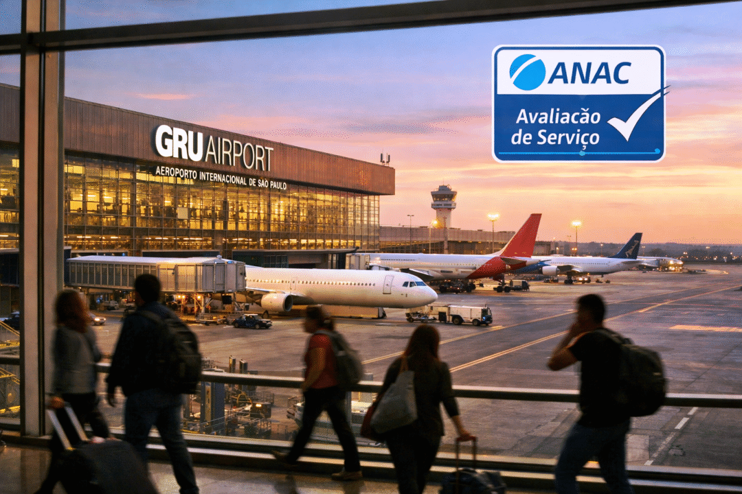 Qualidade do serviço no Aeroporto de Guarulhos é alvo de avaliação da Anac_Imagem Ilustrativa