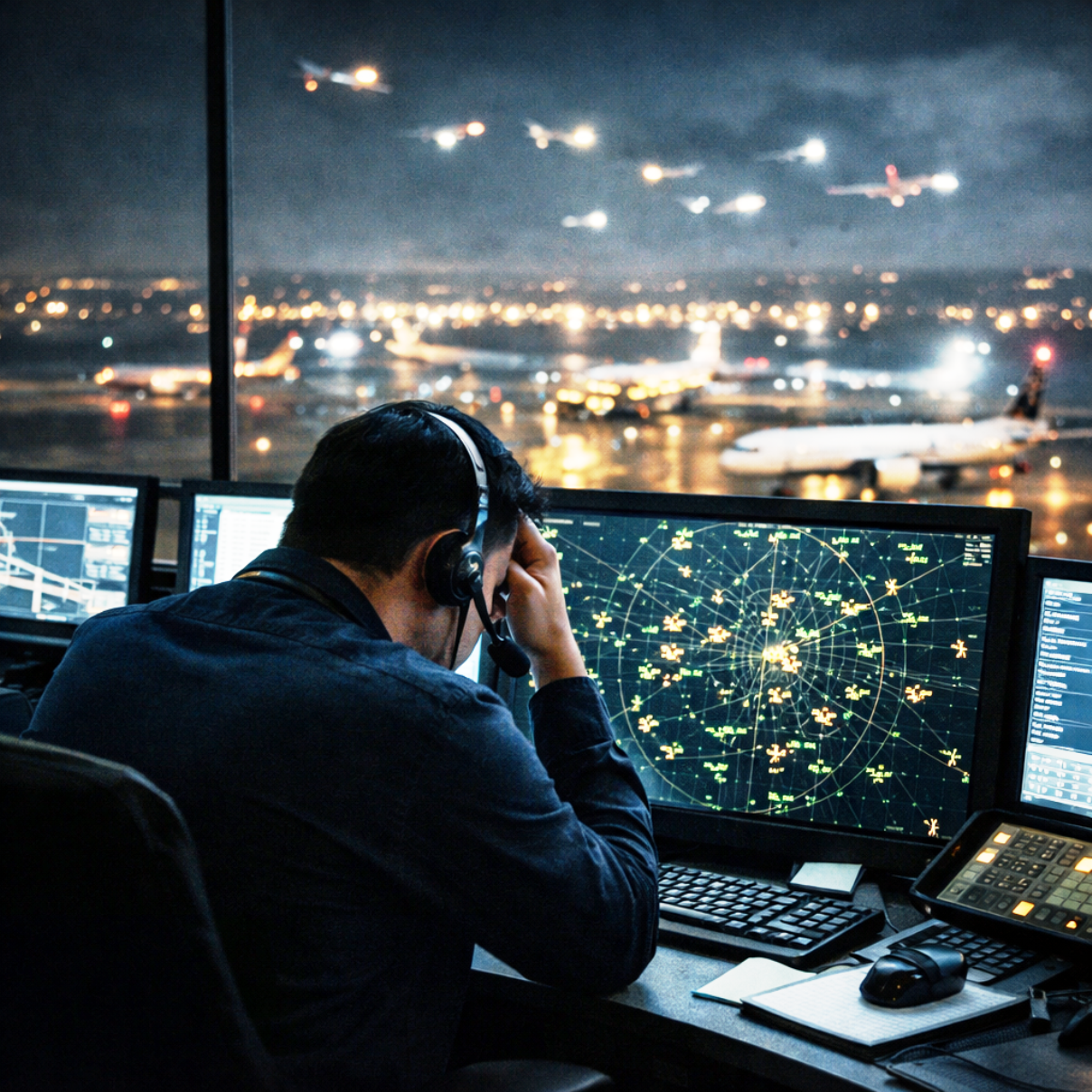 Sobrecarga no trabalho dos controladores de tráfego aéreo_Imagem Ilustrativa