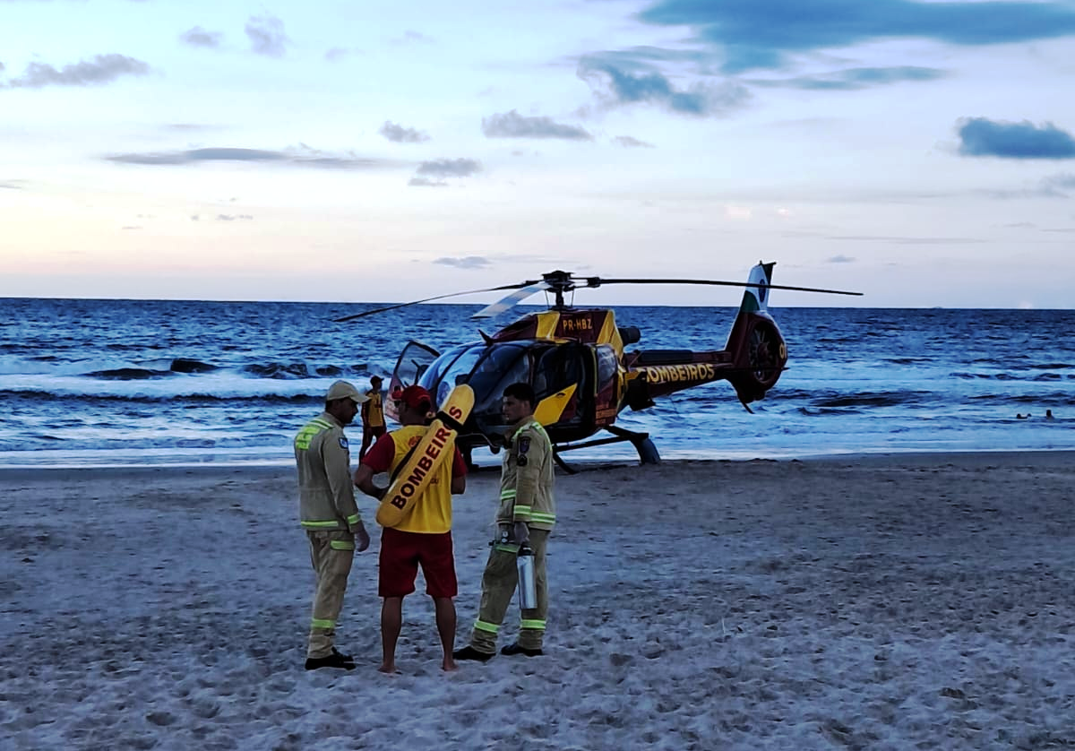 Drone impede decolagem de helicóptero em resgate de criança no Litoral do Paraná_Imagem PMPR Arcanjo 01