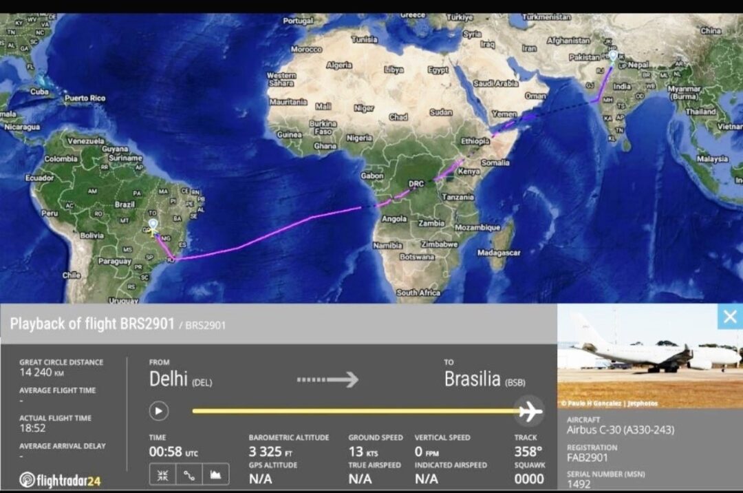 FAB-detalha-o-voo-entre-India-e-Brasil-e-explica-por-que-durou-18h45_Imagem-Flightradar24