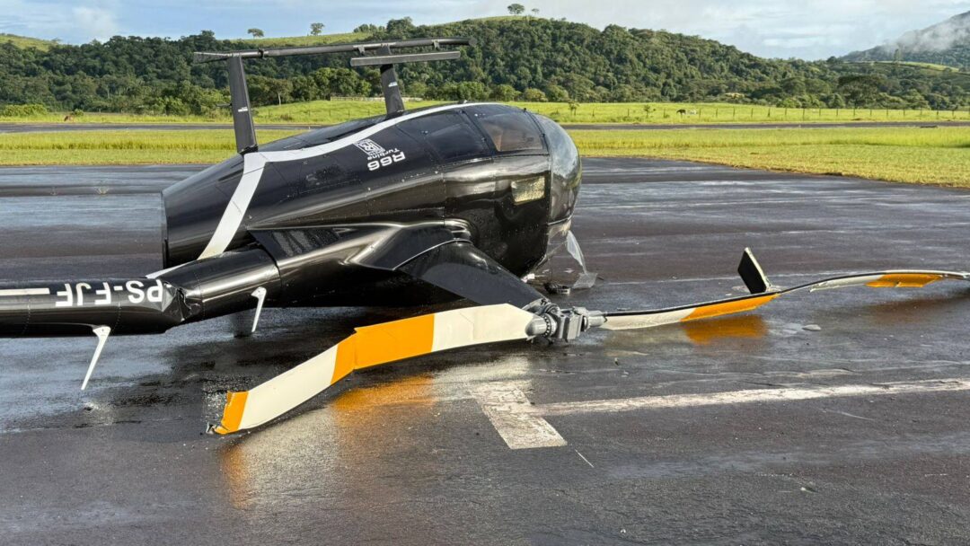Furto de helicóptero em Caxambu vira caso policial após queda no aeroporto_Imagem divulgação