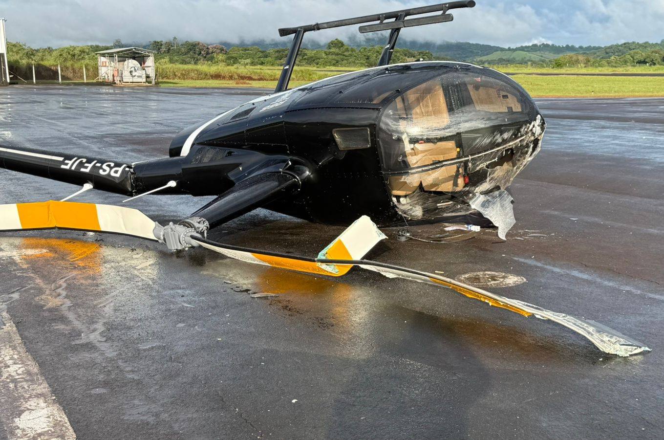 Furto de helicóptero em Caxambu vira caso policial após queda no aeroporto