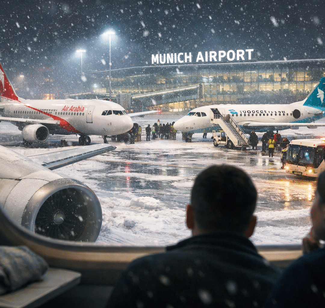 Passageiros presos em aviões no Aeroporto de Munique e o detalhe que travou o desembarque
