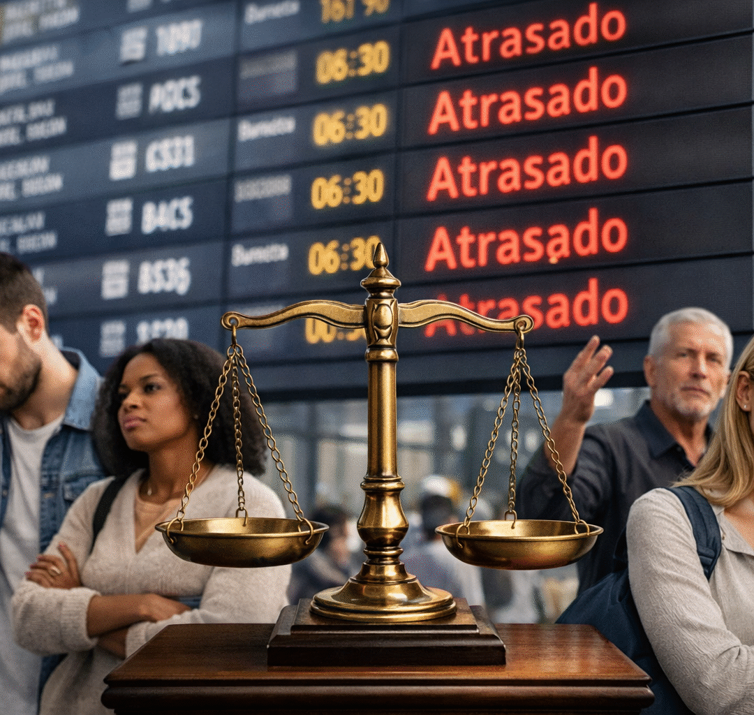 Voo atrasado dano moral: consulta da ANAC vira disputa com o Idec