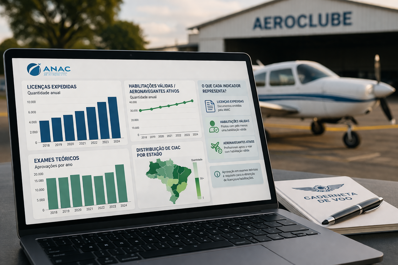 A base completa da ANAC complica a história dos gráficos sobre formação de pilotos_Imagem Ilustrativa1
