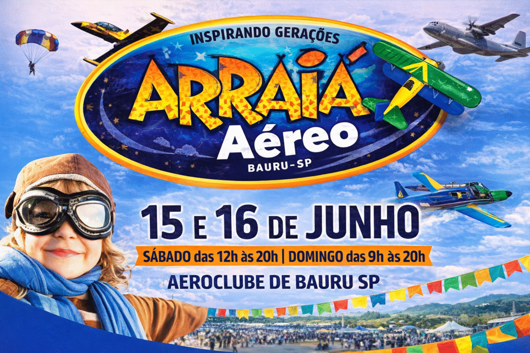 Arraiá Aéreo Inspirando Gerações 2026_Imagem Ilustrativa