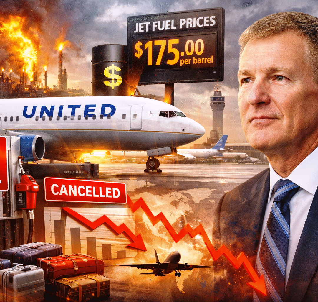 CEO da United alerta para pior choque na aviação desde a Covid e combustível já força corte de voos