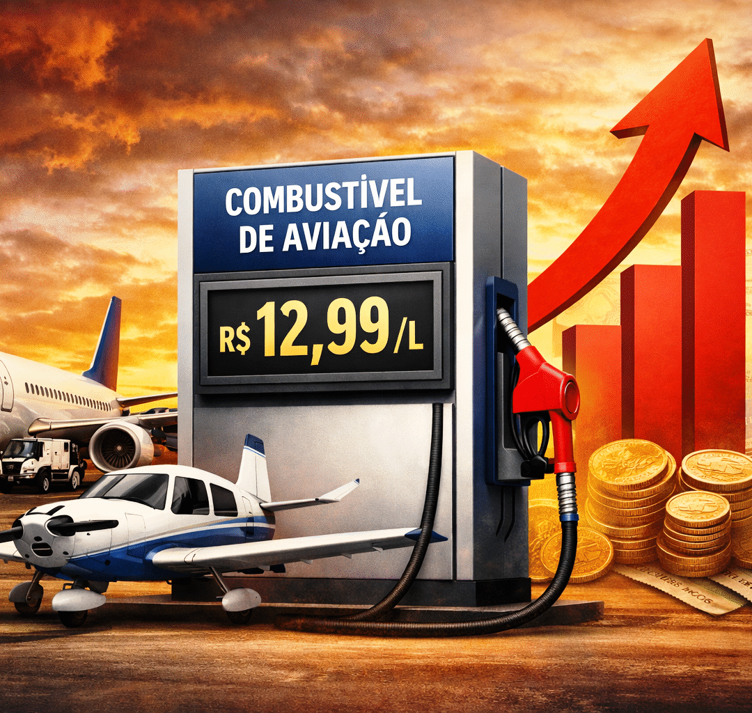 Combustível de avião em alta assusta o setor e pode pressionar passagens, aeroclubes e economia