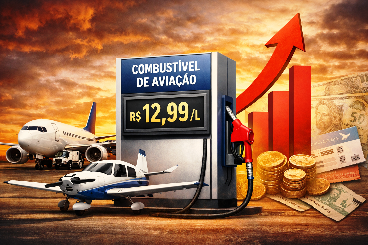 Combustível de avião em alta assusta o setor_Imagem Ilustrativa.